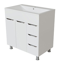 Mixline Тумба под раковину Этьен 80 белая – фотография-1