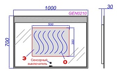Aqwella Зеркало для ванной Genesis 100 – фотография-4