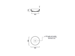 GSI Накладная раковина Pura 883511 48 см – фотография-3