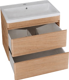 Vivon Тумба с раковиной Atwood 70 подвесная дерево – фотография-9