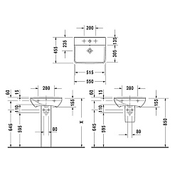 Duravit Раковина P3 Comforts 2331550000 55 см – фотография-4