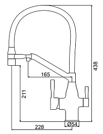 Frap Смеситель для кухни F4397-6 черный – фотография-4