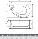 Relisan Eco Plus Акриловая ванна Ибица 170x120 R PPU – фотография-8