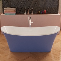 Frank Акриловая ванна 170х75 F6104 white/light blue