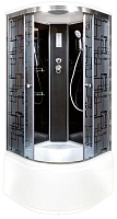 DTO Душевая кабина BМ4590 BLACK с электрикой
