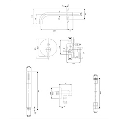 Omnires Душевая система SYSYW01BL (черная BLH) – фотография-2