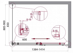 BelBagno Душевой уголок Acqua 140/90 ACQUA-AH-1-140/90-C-Cr стекло прозрачное – фотография-2