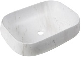 Ceruttispa Раковина накладная 56.5 CR0086 MMW1 мрамор белый матовый