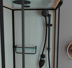 Frank Душевая кабина F412/2 R black с крышей – фотография-4