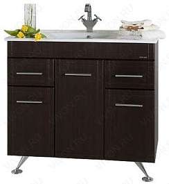 Водолей Мебель для ванной "Ницца D 90" венге с б/к, умывальник Elen – фотография-2