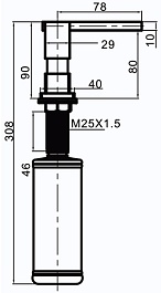 Gappo Дозатор для моющих средств G404-1 черный – фотография-2