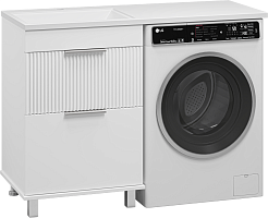 Brevita Тумба под раковину Enfida 60 под стиральную машину белая – фотография-2