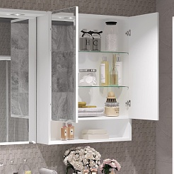 Opadiris Зеркальный шкаф Фреш 61 белый – фотография-5