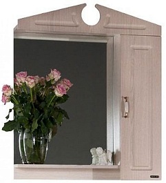 Водолей Зеркальный шкаф Капри 75 R дуб – фотография-1