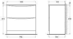 BelBagno Тумба с раковиной Acqua 80 напольная Bianco Lucido – фотография-8