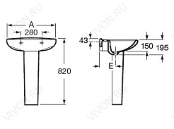Roca Пьедестал для раковины Victoria 337390000 – фотография-3