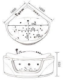Gemy Акриловая ванна G9247 K – фотография-5