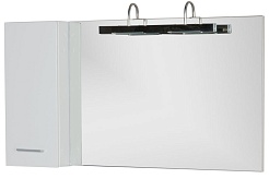 Aquanet Зеркало для ванной "Данте 110" (1 навесной шкафчик L) – фотография-2