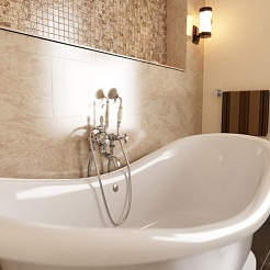 Фэма Ванна из литьевого мрамора Габриэлла, опоры бронза – фотография-2