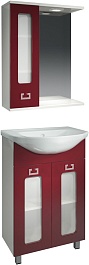 Какса-а Мебель для ванной "Витраж-Цвет 55" L бордо – фотография-1