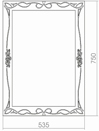 Mixline Зеркало Шарм Ампир 53.5 – фотография-2