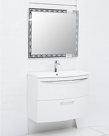 De Aqua Мебель для ванной Лонг 90, зеркало Тренд – фотография-12