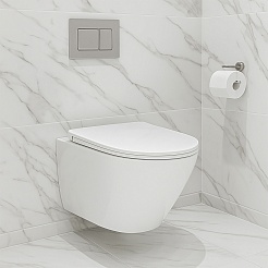 Azario Унитаз подвесной Teramo AZ-0053 безободковый белый – фотография-2