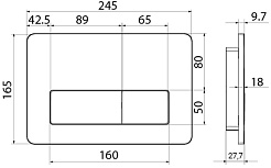Iddis Кнопка смыва Unifix UNI80M0i77 – фотография-3