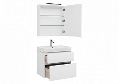 Aquanet Тумба с раковиной Бруклин 70 белый – фотография-9