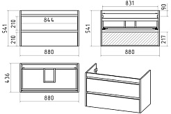 Brevita Тумба под раковину Balaton 90 белая – фотография-6