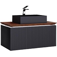 Jorno Тумба под раковину Strong 100 с подсветкой антрацит