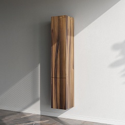 Am.Pm Шкаф пенал для ванной Gem 30 L подвесной орех – фотография-5