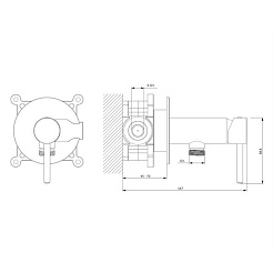 Omnires Смеситель для биде скрытого монтажа SYSYBI2GL – фотография-2