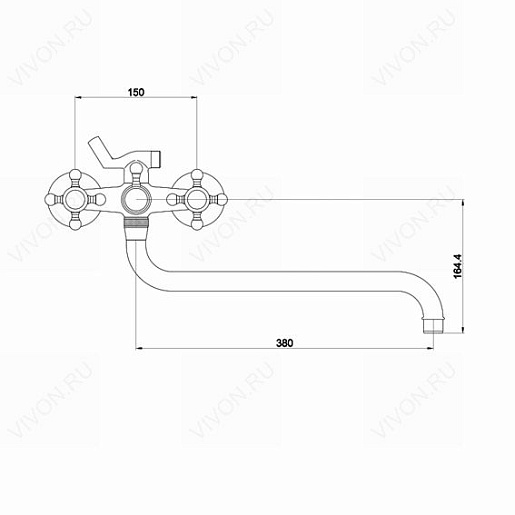 Timo Смеситель Nelson 1915Y-CR antique – фотография-2