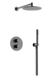Sancos Душевой комплект Etna SC9010GG вороненая сталь – фотография-1