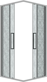 Grossman  Душевой уголок Cosmo 80x80x195 профиль хром стекло шиншилла – фотография-2