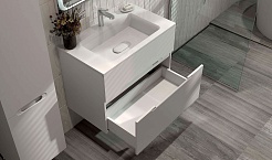 Jorno Тумба с раковиной Modul 80 белая глянцевая – фотография-3