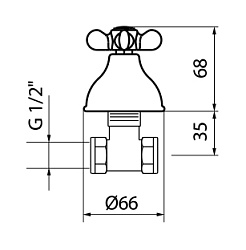 Webert Вентиль запорный Ottocento OT690101015 хром – фотография-2
