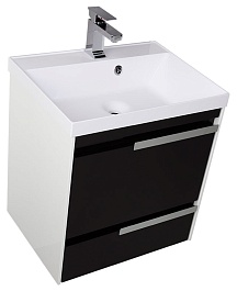 Aquanet Тумба с раковиной "Тиволи 60" черная – фотография-6