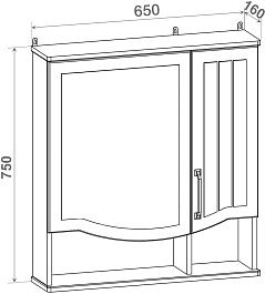 Runo Зеркальный шкаф Марсель 65 белый – фотография-4
