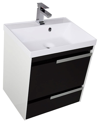 Aquanet Тумба с раковиной "Тиволи 60" черная – фотография-6