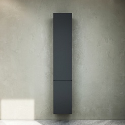 Am.Pm Шкаф пенал для ванной Gem 30 R подвесной графит матовый – фотография-4