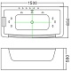 WeltWasser Акриловая ванна WW HB Bullen 150x85 WT с гидромассажем – картинка-6