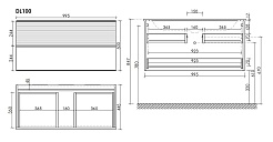 Sancos Тумба под раковину Delta 100 дуб красный/графит – фотография-4