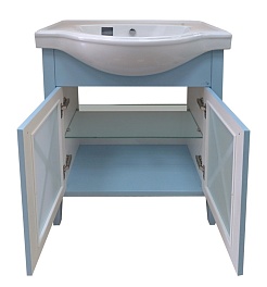 Misty Тумба с раковиной Анна 80 голубая – фотография-7