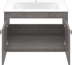 Misty Мебель для ванной Пайн 70 подвесная дуб уайт-ривер серо-коричневый – фотография-4