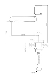 BelBagno Смеситель для раковины Uno UNO-LVM-ORO золото – фотография-2