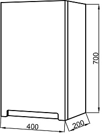 Ceruttispa Полупенал подвесной Пьемонт 40 правый – фотография-2