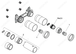 Hansgrohe Смеситель 13622180 скрытая часть – фотография-3