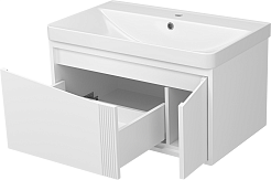 Brevita Мебель для ванной Cascade 80 подвесная белая – фотография-10